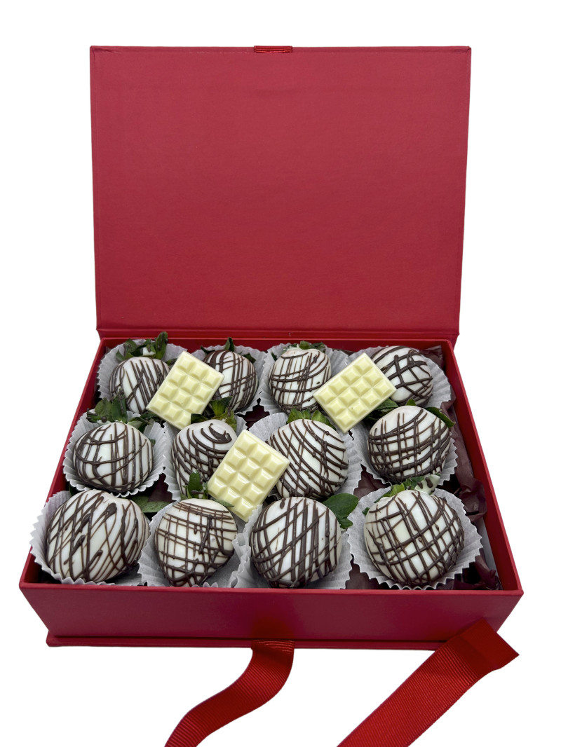 Meyeve Sepeti Çilek Fildişi Beyaz Çikolata 