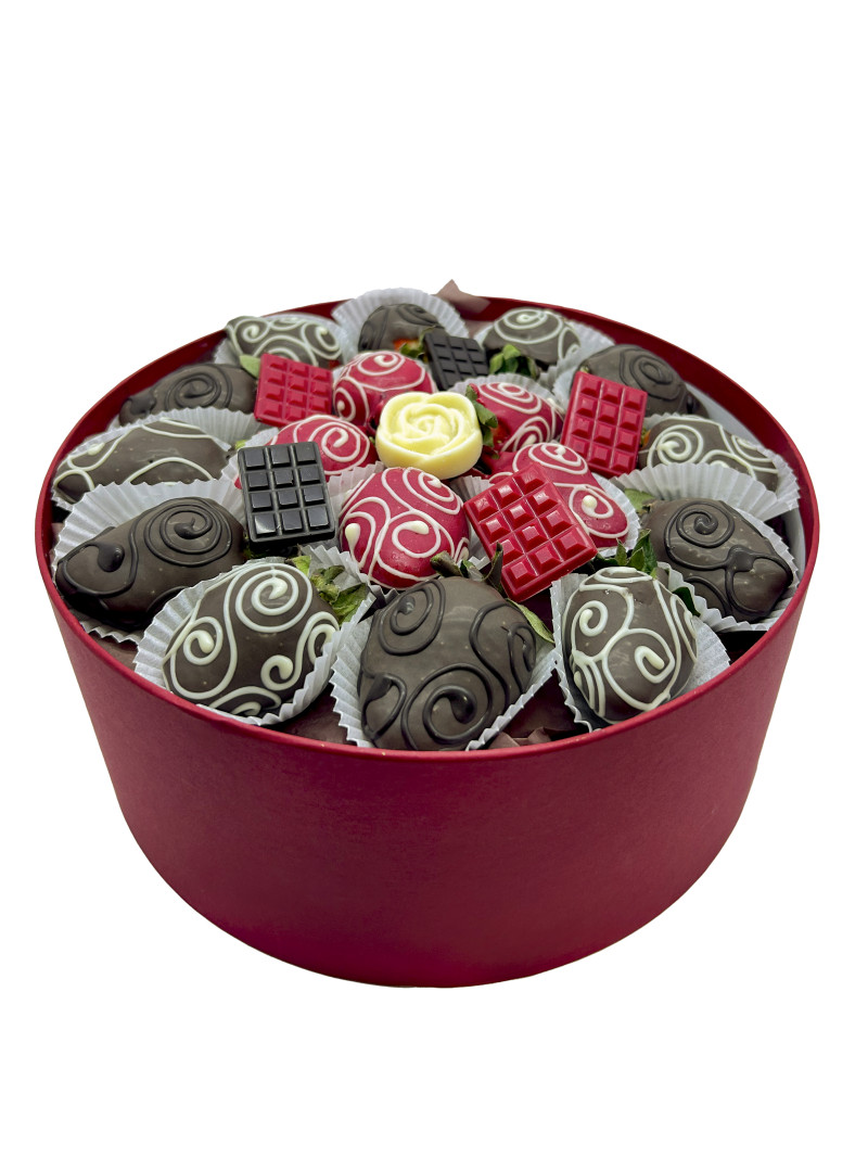 Haz Dolu Çikolata Çilek Sepeti