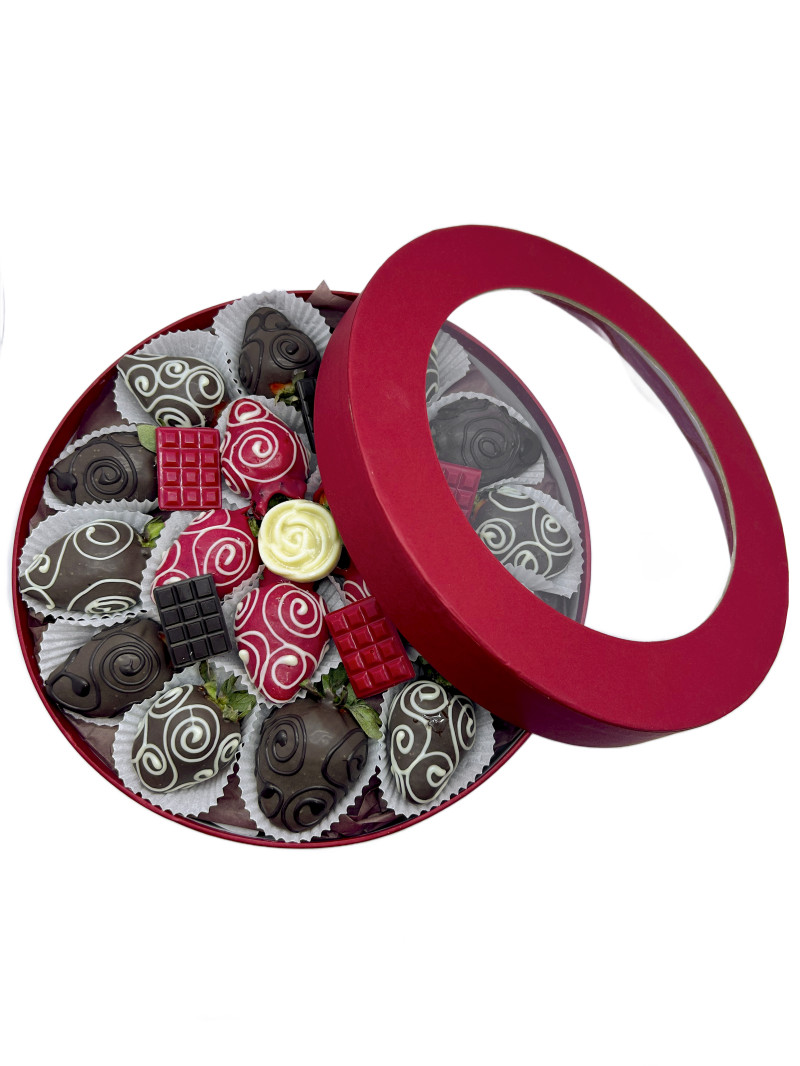 Haz Dolu Çikolata Çilek Sepeti