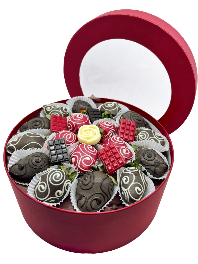 Haz Dolu Çikolata Çilek Sepeti