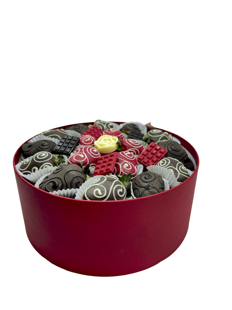 Haz Dolu Çikolata Çilek Sepeti