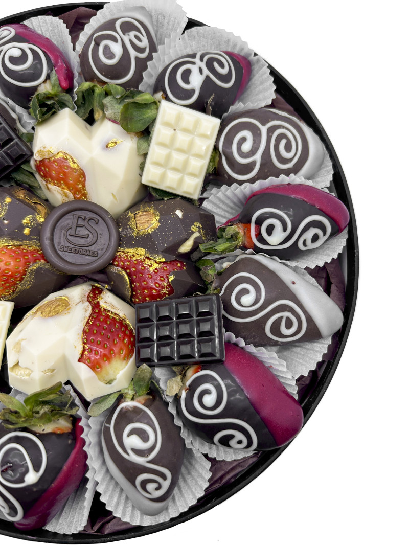 Kristal Kalp Çikolata Çilek Sepeti