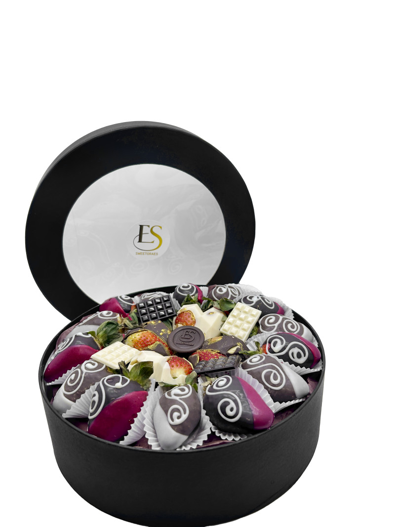 Kristal Kalp Çikolata Çilek Sepeti