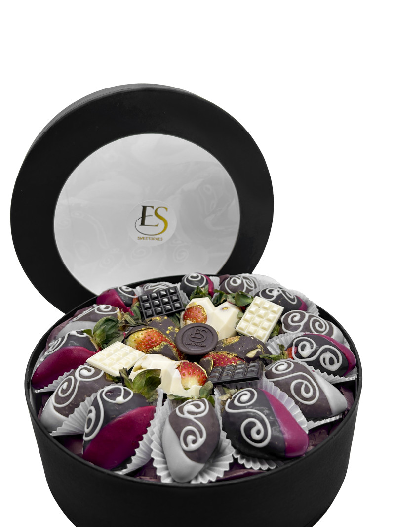 Kristal Kalp Çikolata Çilek Sepeti