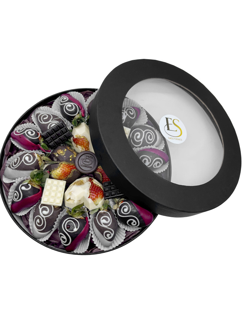 Kristal Kalp Çikolata Çilek Sepeti