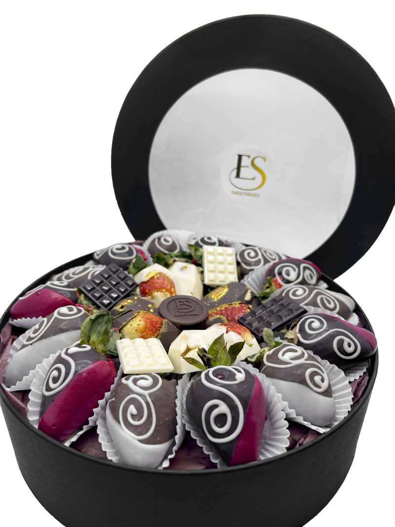 Kristal Kalp Çikolata Çilek Sepeti