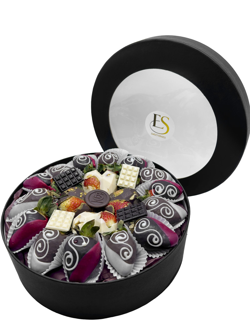 Kristal Kalp Çikolata Çilek Sepeti