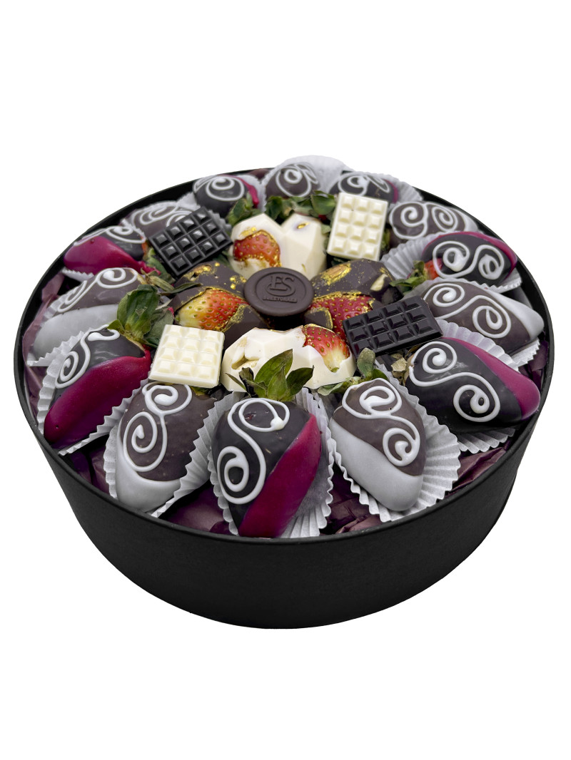 Kristal Kalp Çikolata Çilek Sepeti