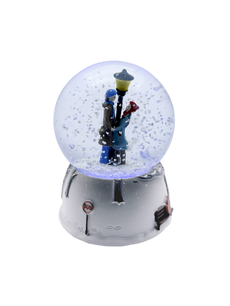 Kristal Kalp Çikolata Işıklı Kar Küresi Hediye Kutusu