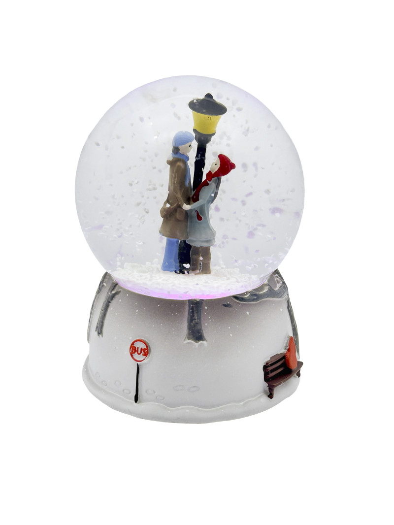 Kristal Kalp Çikolata Işıklı Kar Küresi Hediye Kutusu