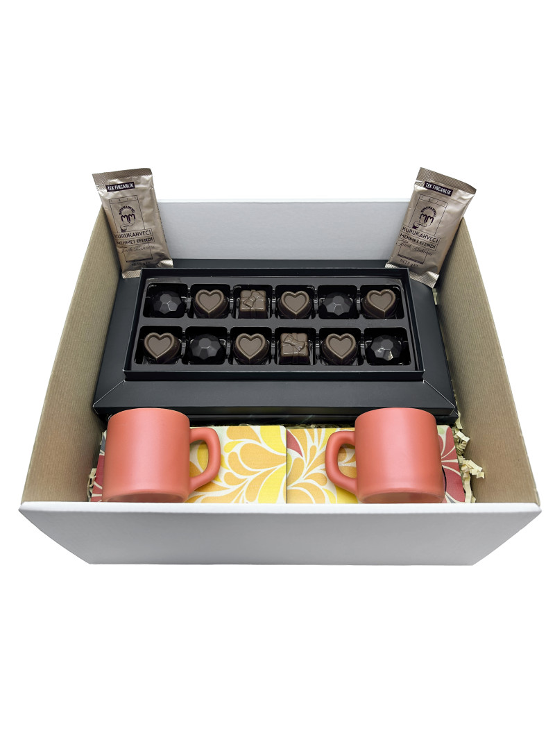 Kahve Fincanlı Çikolata Hediye Kutusu